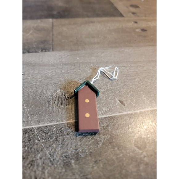 Mini wooden bird house ornament xmas - Picture 2 of 3